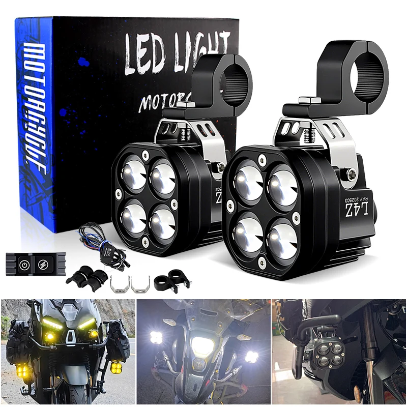 

4-объектив, супер яркий свет, мотоциклетные фары, светодиодные линзы, прожектор, противотуманные фары для мотоцикла, дальний ближний свет, рабочий свет, скутеры