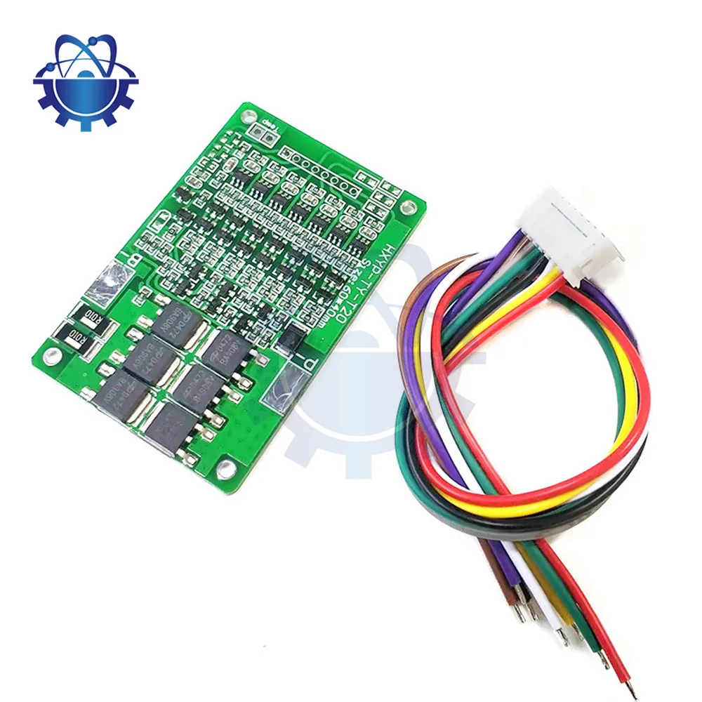 PCB Protection Board, adequado para Li-Ion Lipo Module, 7S, 29.4V, 15A 18650 Battery Protection Board, BMS