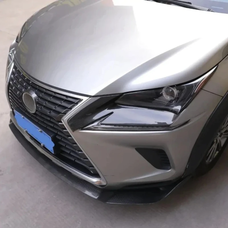 

For LEXUS NX200/300 Real Dry Carbon Fiber 14-2020 Headlight Eyebrow Decorative Sticker Daytime Running Light Fog Light Exterior