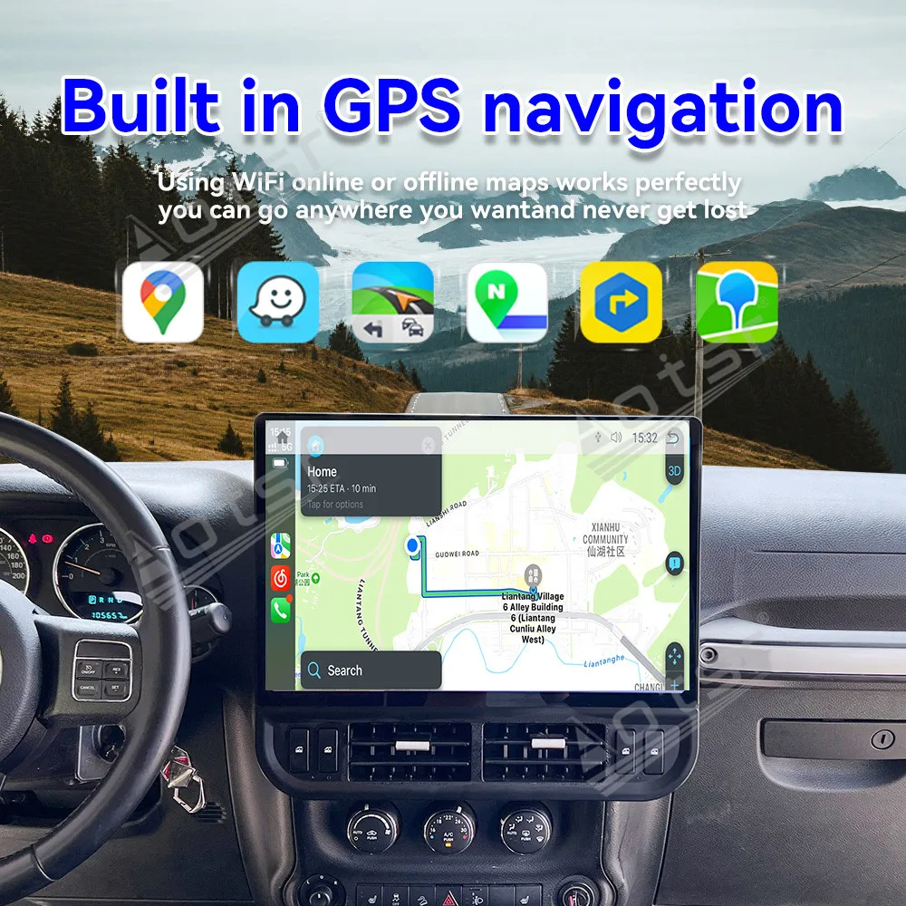 

16.8 inch Car Multimedia Player For Jeep Wrangler 2011~2017 Android Auto Wireless Carplay GPS Navigation Car Radio DSP Head Unit