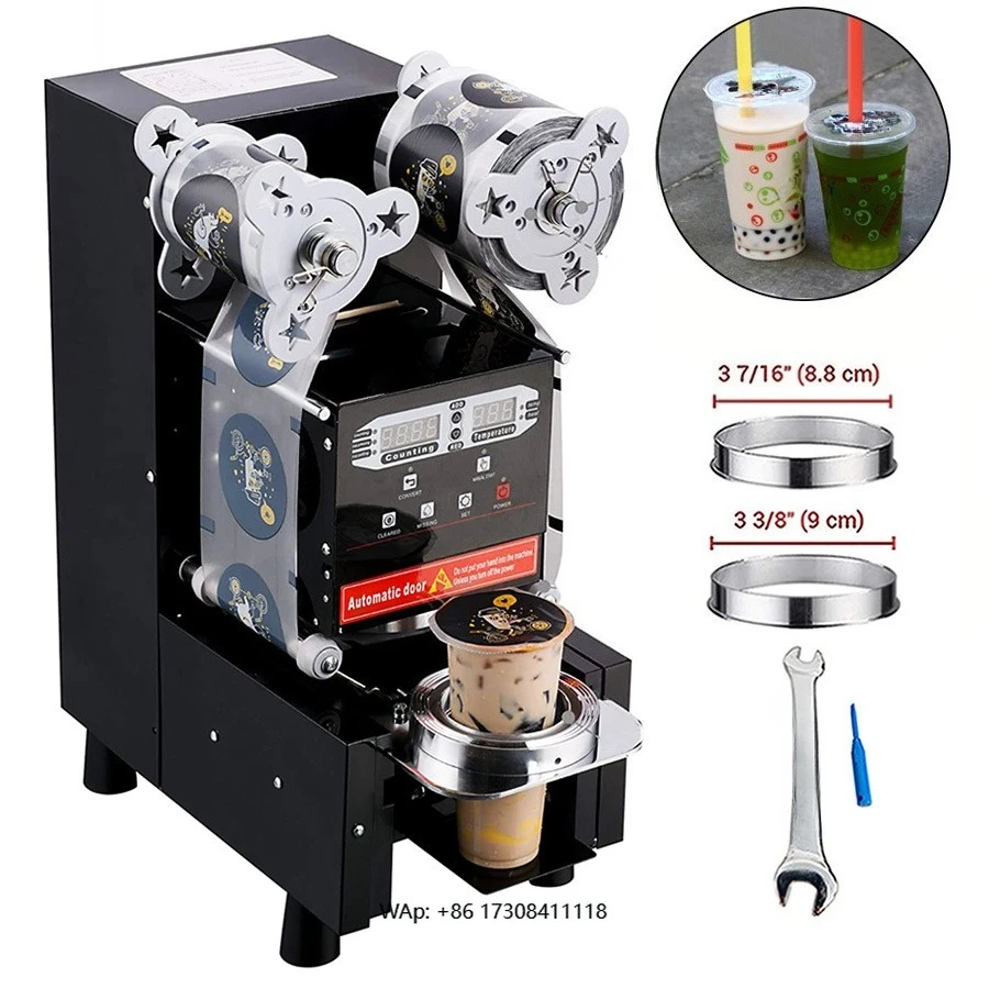 

Milk tea shop equipment 90/95mm juice Maquina De Selar manual cup sealing machine glasses automatic plastic cup sealing machine