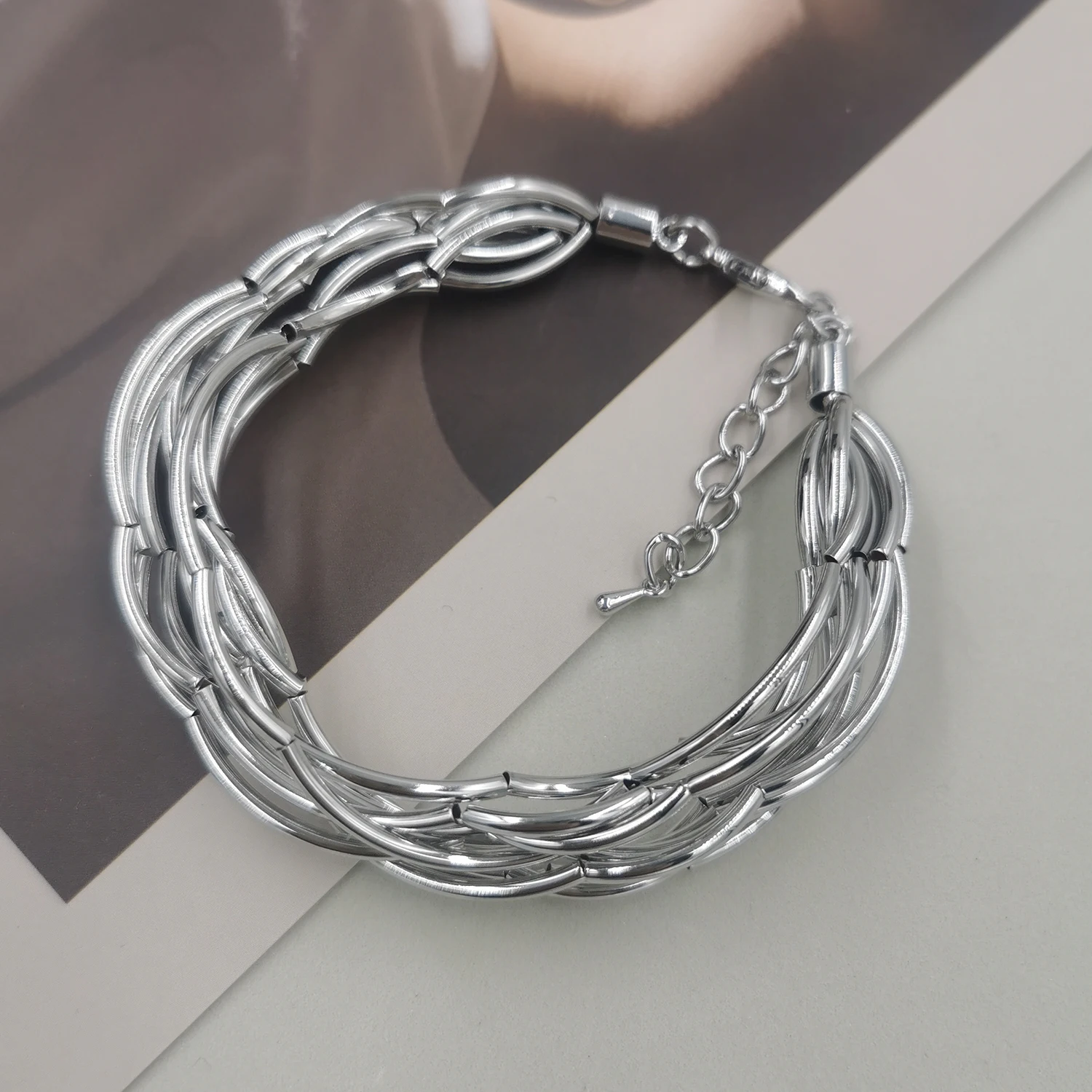 STRATHSPEY Mode Neue Lange Unregelmäßige Kupfer Rohr Halskette Für Frauen Aussage Chunky Multi Lay Schmuck – Detail 23