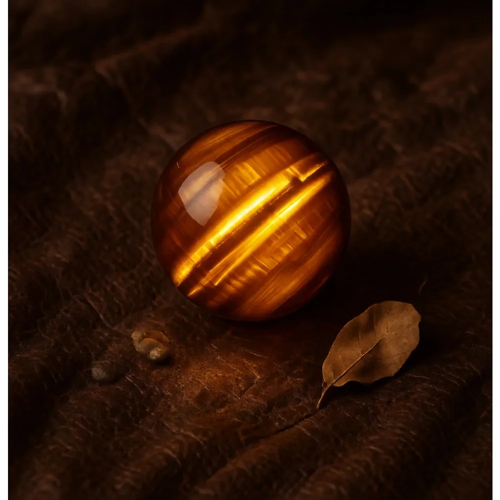 

80Pcs Natural Crystal Beads Round 10mm Yellow Tiger Eye for Jewelry Making with Free Stretch Cord