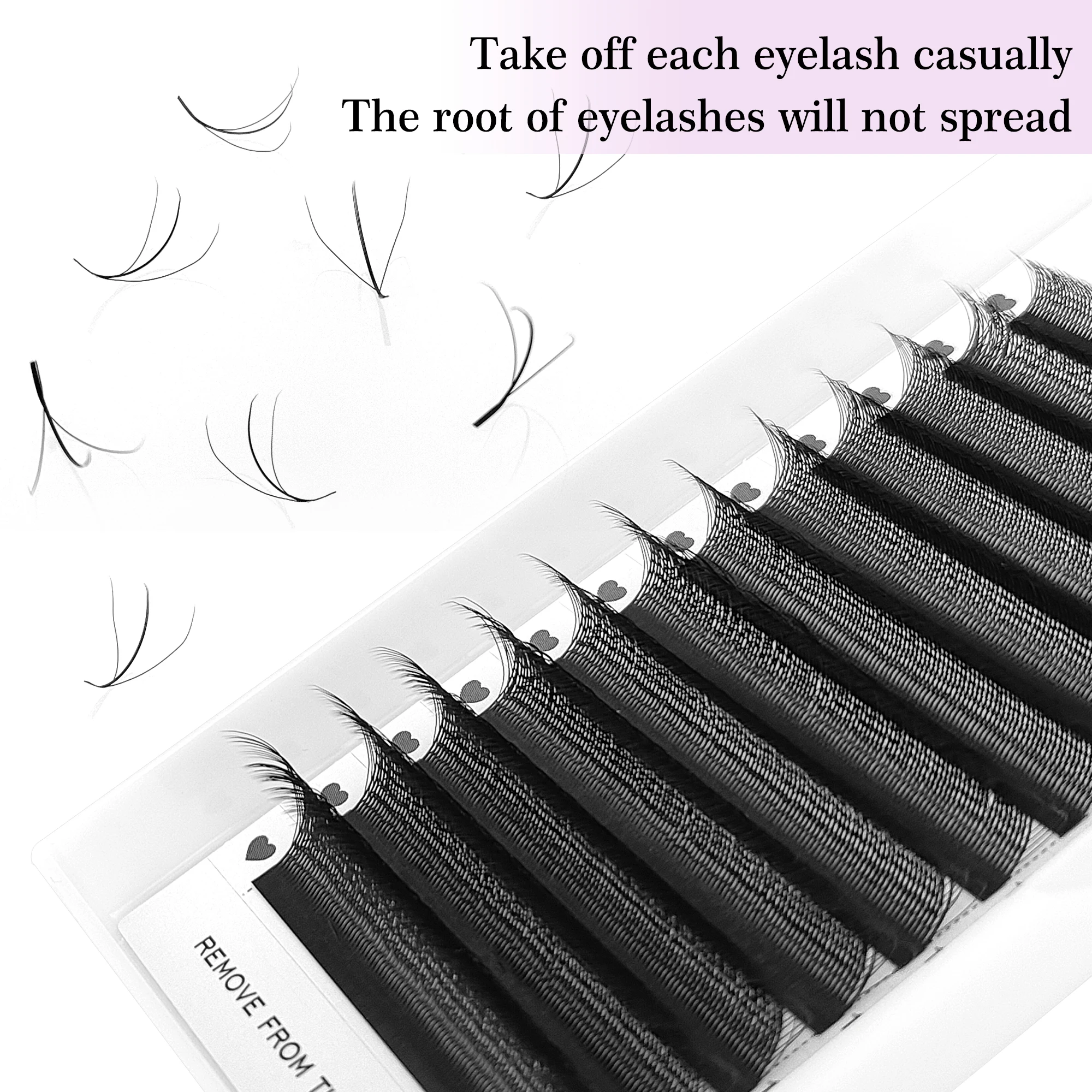 CoMango 3D W-vorm drie-core drievoudige tips wimper premade fans zwarte wimperextensions W stijl gevormde super zachte valse wimper