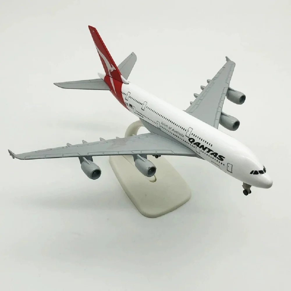 20CM Scale Aircraft Model Australia Airways A380 Qantas Airways Model Planes Simulation Metal Alloy With Landing Gear