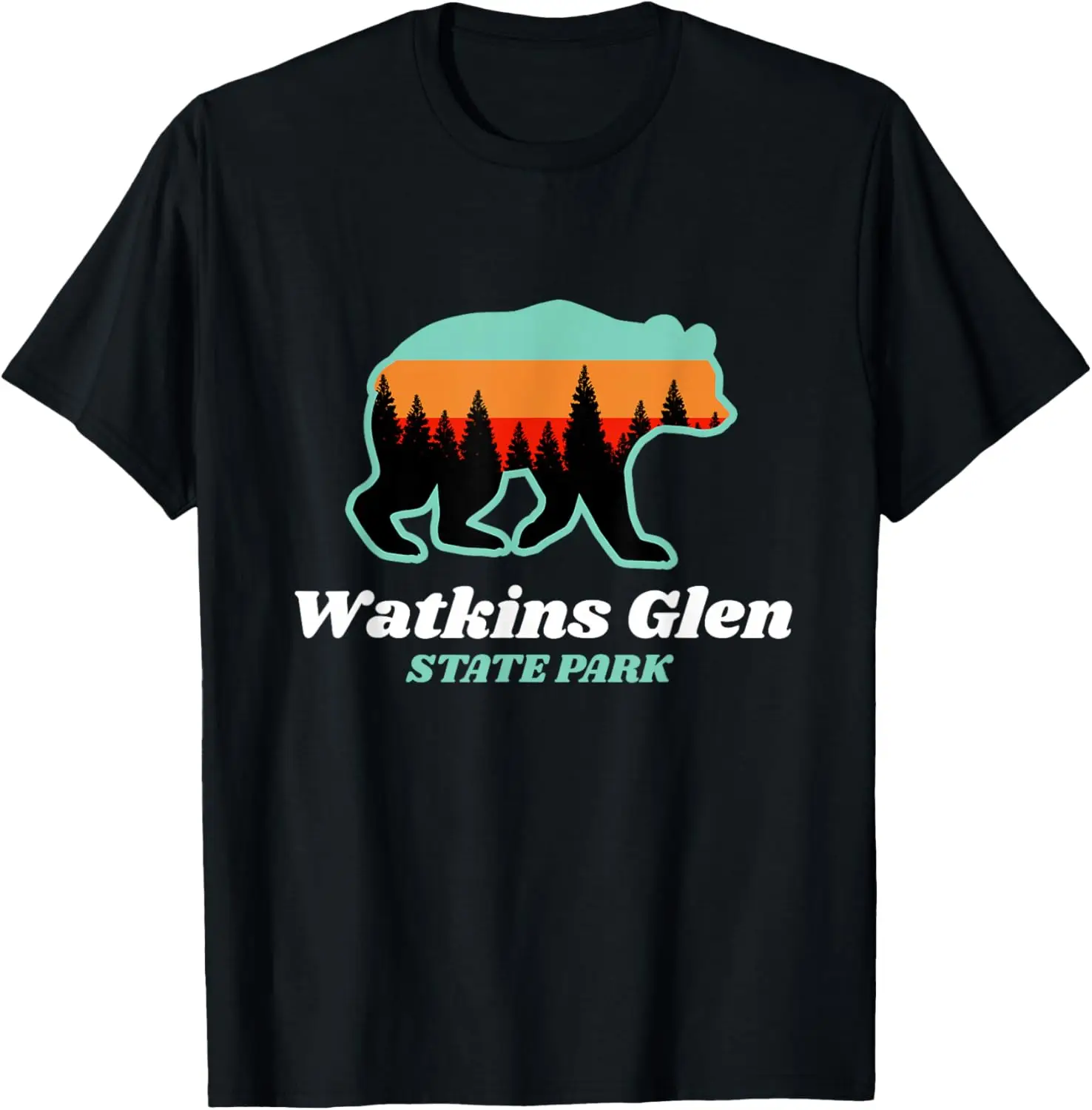 Glen Watkins State Park New York Bear Summer T-Shirt For unisex
