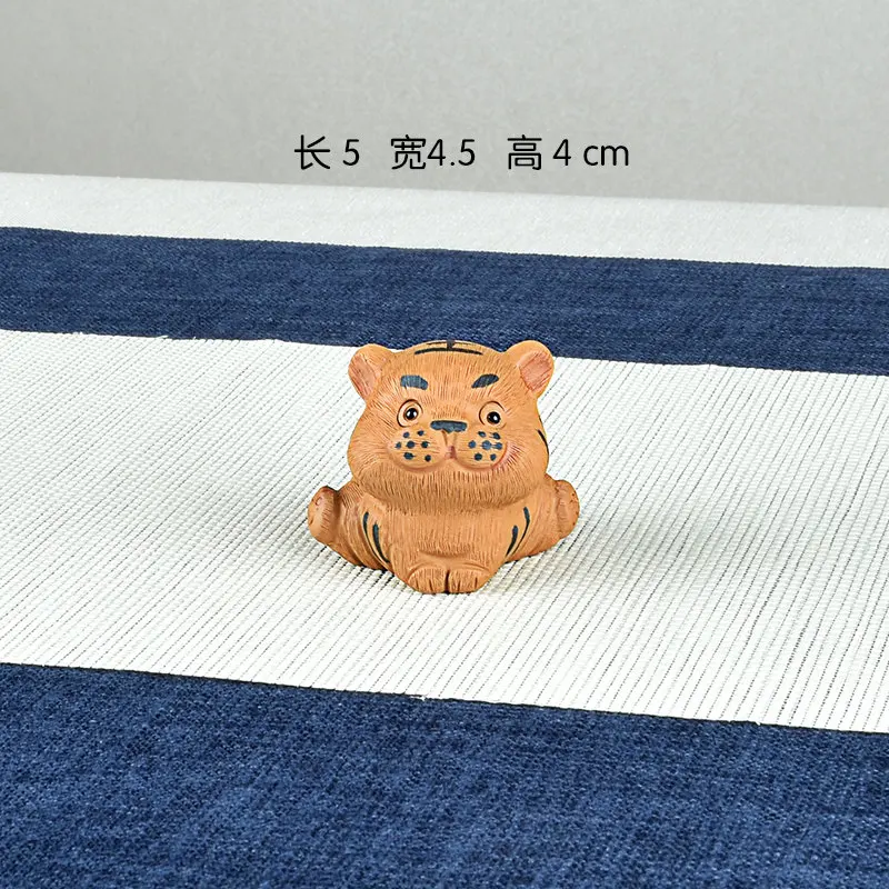 ★★Purple Sand Tiger Fat Tiger The Adorable Little Tiger Tea Pet Cartoon Cute Creative Supportable Tea tray utensils Zodiac Tiger