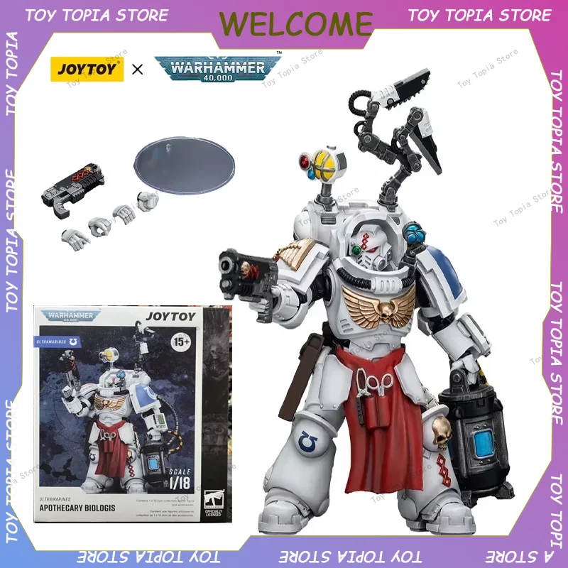 JOYTOY Warhammer 40K 1/18 Ultramarines Apothecary Biologis Action Figures Movable Figurine Collection Model Decor Statue Gifts