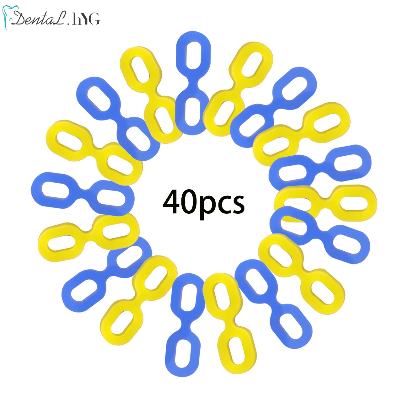 40 Pcs Dental Wedge Matrix Matrices Seperator Elastic Rubber Fixing Wedges Sectional Contoured Matrices Gaskets Dental Tooth