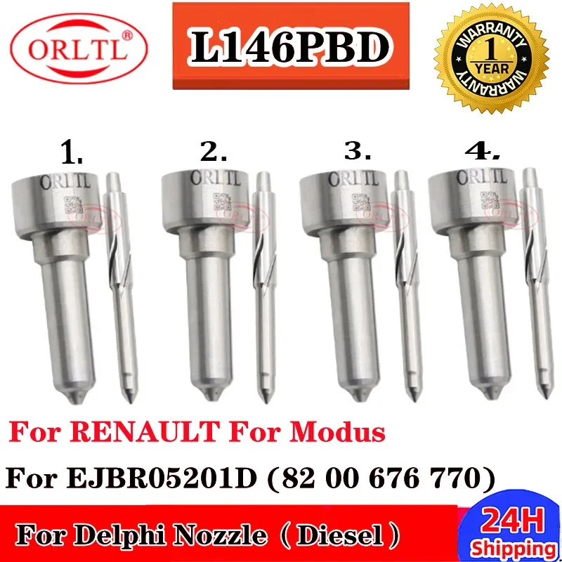 

4шт ORLTL L146PBD 8200676770 Спрей форсунки L146 PBD для EJBR05201D (82 00 676 770) Подходит для RENAULT для Modus