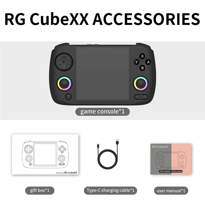 

YHOLI-RG Cubexx Ретро портативная игровая консоль 32G + 128G RGB джойстик видеоигровой плеер Поддержка WIFI Bluetooth HD ТВ подключение A