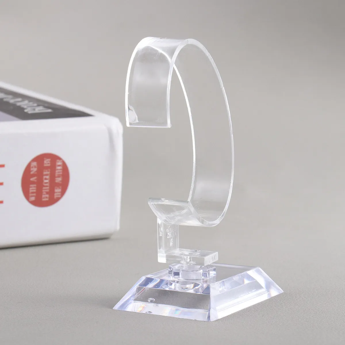 Acrylic Watch Display Stand 55x36x9cm Clear Jewelry Showcase Rack for Retail Store Counter Or Booth Elegant Compact Design