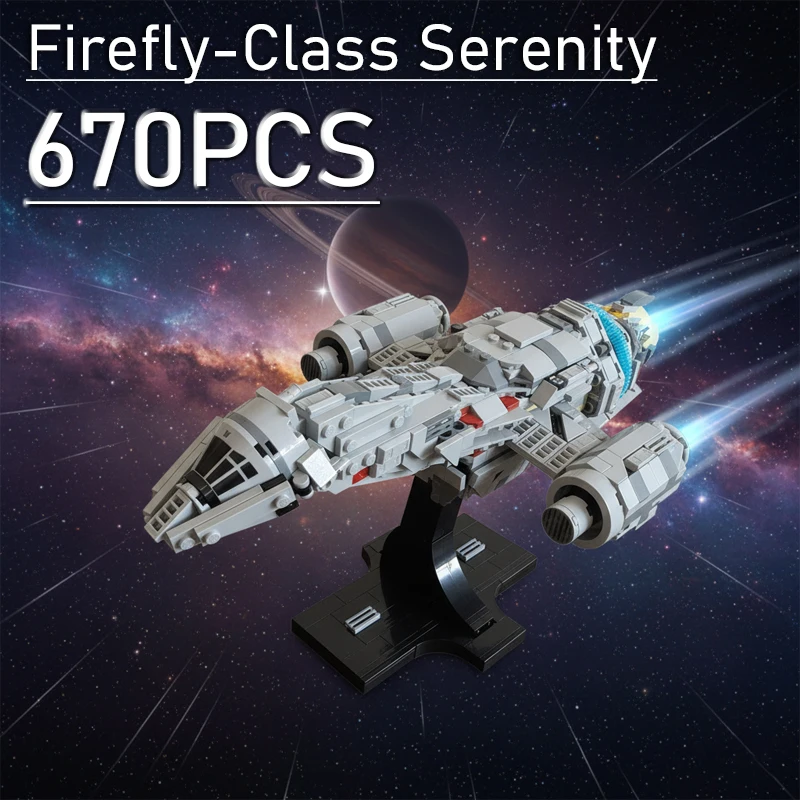 

670 шт. светлячок класс спокойствие миди масштаб космическая война MOC космический корабль боевая модель строительный блок DIY образовательная модель игрушка в подарок