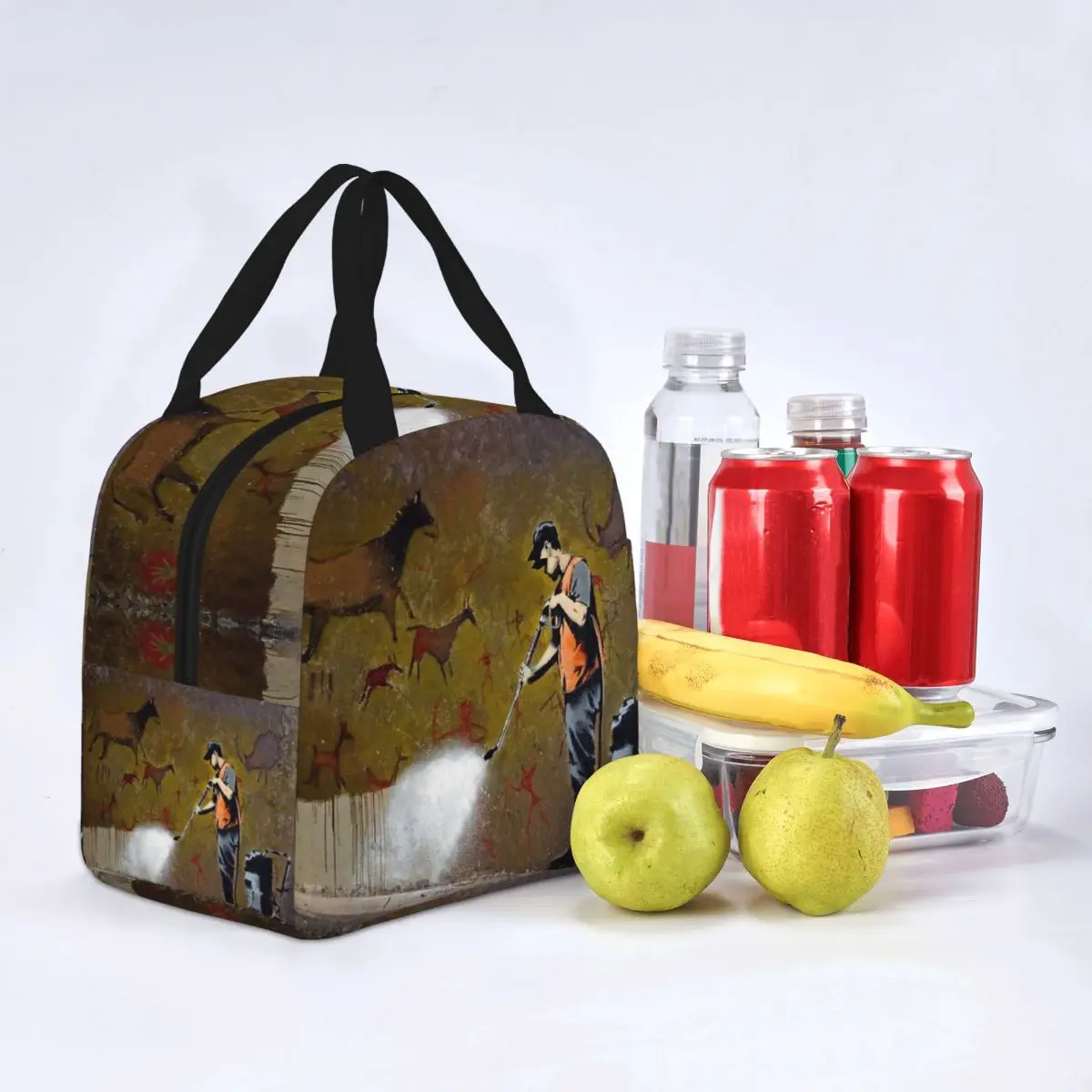 Council Worker By Banksy Insulated Lunch Bag Large Meal Container Cooler Bag Lunch Box Tote School Picnic Bento Pouch