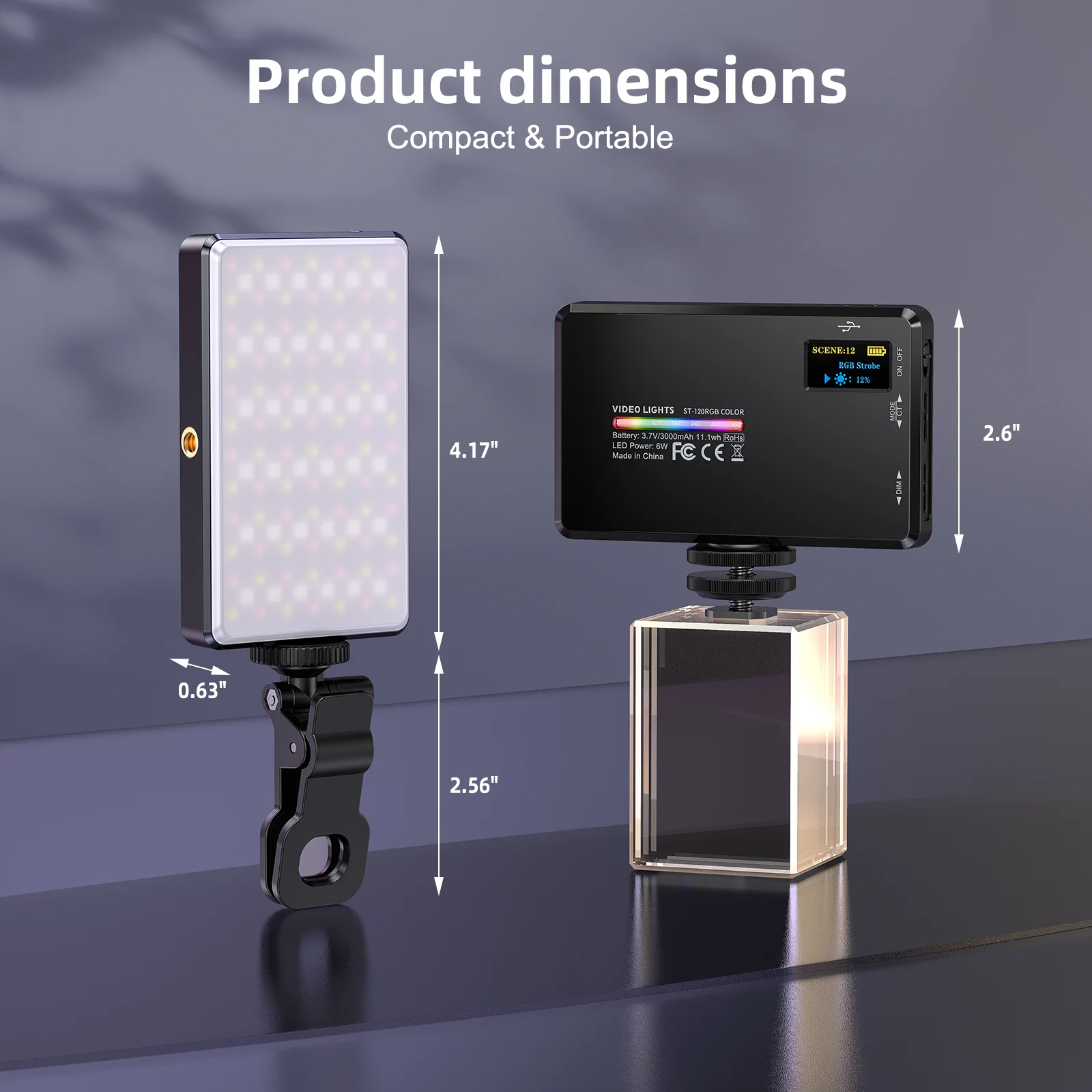 BAFANG Full Color RGB Fill Light Portable Pocket LED Photography Light Mobile Phone Tablet Handheld Light For Tiktok Live Stream