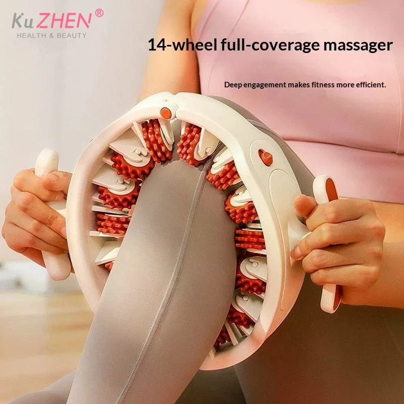1PCS Multi-function Ring Leg Massager Massage Roller Detachable Handles For Full Body Neck Shoulder Abdominal Muscle Slimming