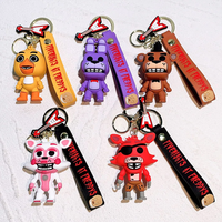 New Fnaf Halloween Keychain Anime Figure Freddy Cartoon Animal Fnaf PVC Keychain Car Key Backpack Decor Pendant Gifts To Friends