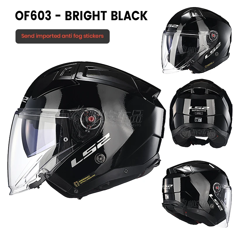 LS2 OF603 INFINITY II Vintage Open Face Helmet Motorbike Scooter Jet Retro Motorcycle Helmets Casco Moto