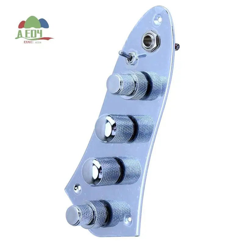 AED4-5 Jazz JB Bass placa de Control con cable cargada piezas de guitarra plástico + Metal como se muestra para bajo de 4/5 cuerdas