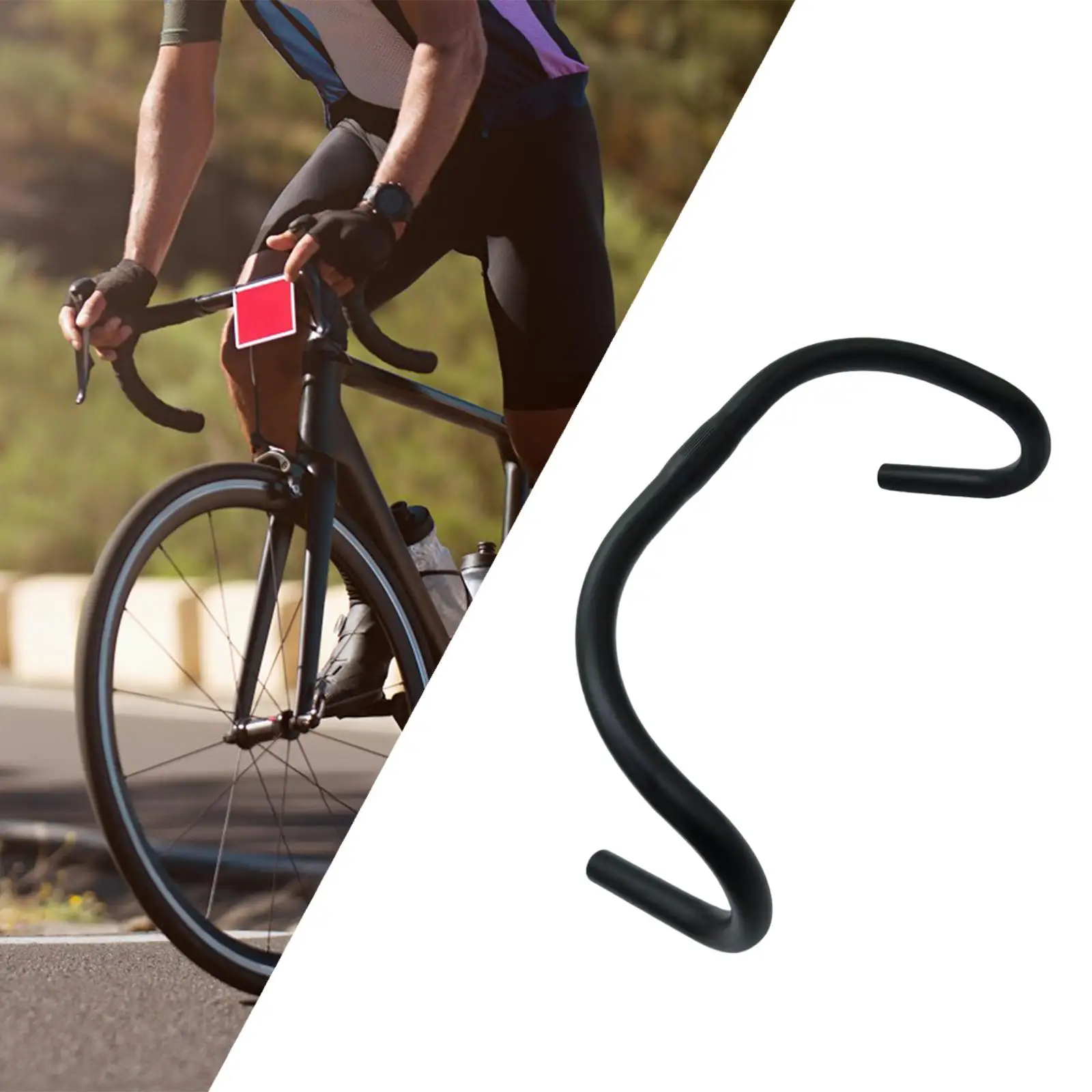 

40cm Road Bike Handlebar Drop Bar Ergonomical Design Simple Assembly Professional Sturdy Universal Accessory 1inch Clamp Dia