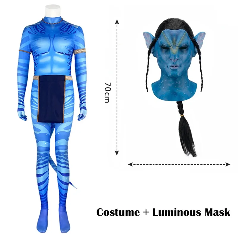 CGMGTSN-Combinaison Cosplay 3D Avatar The Way of Water Alien pour Homme et Femme, Costume de Batterie Trempé, Combinaisons Zentai, Costume de ixd'Halloween