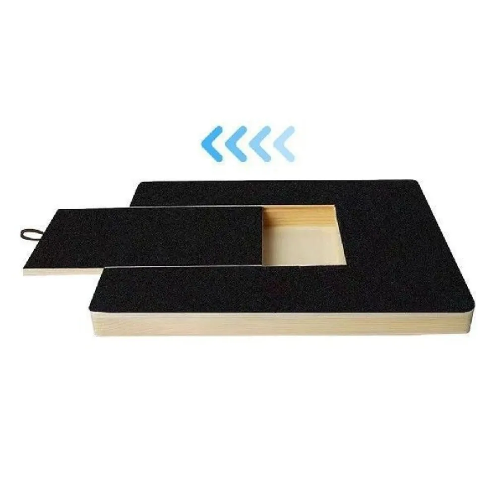 Wooden Dog Scratching Board Pull-Out Non-shedding Dog Nail File Board Sandpaper Snack Box Dog Scratch Pad Self Scratcher