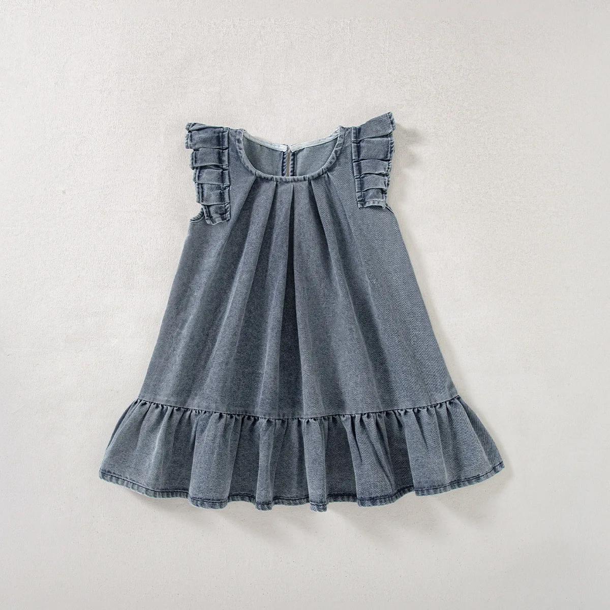 

2026 Summer New Girls Sleeveless Denim Dress Children Solid Casual Dress For Baby Girl Loose Princess Dress Infant Clothes