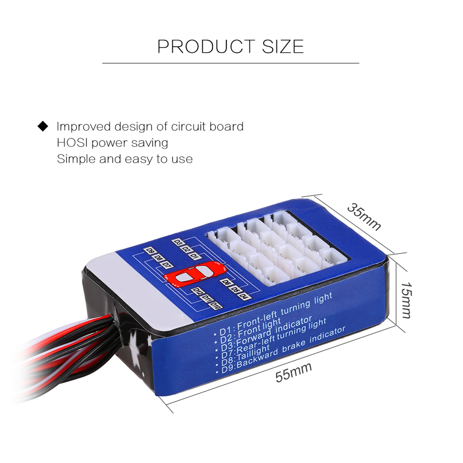 

Комплект из 12 светодиодных фонарей для моделирования поворотов и торможений, симуляция мигающих огней, замена для радиоуправляемых моделей автомобилей масштаба 1/10