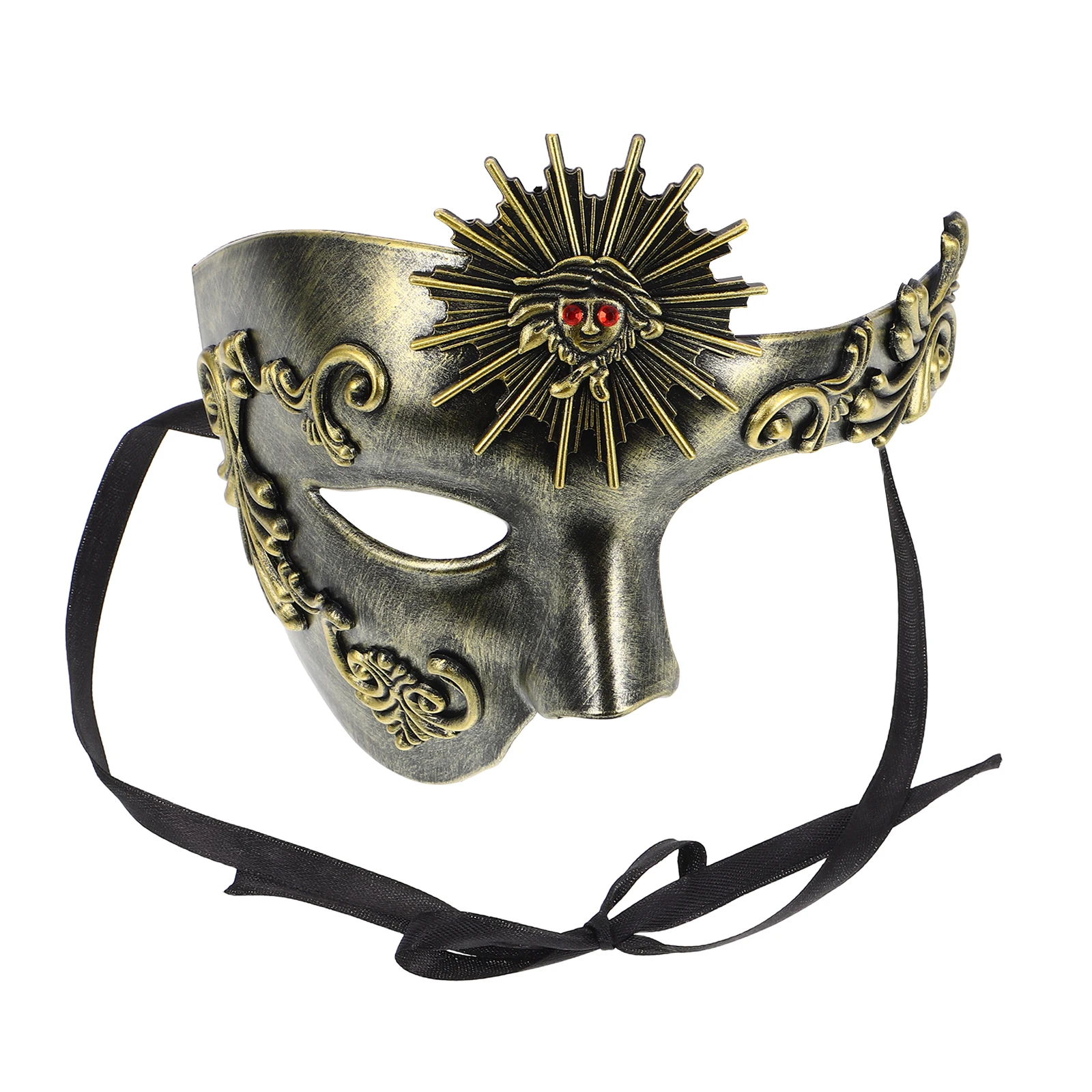 

Carnival Half Face Male Masquerade Costume Party Mask Men ABS Lightweight Adjustable Mardi Gras Masquerade Ball