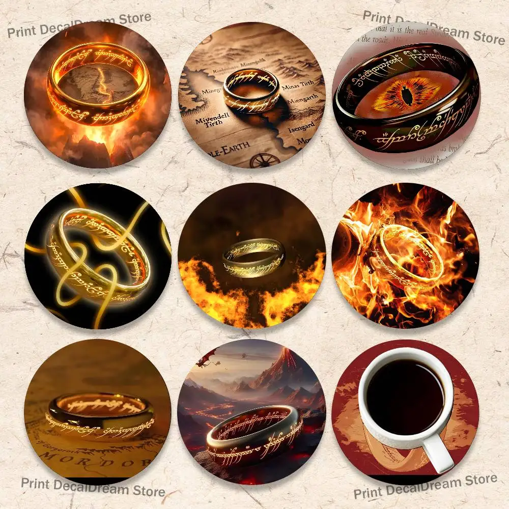 

L-Lord Of R-RingS Coaster Wooden Drink Tray Suitable for Restaurants and Coffee Shops Easy To Wash and Clean