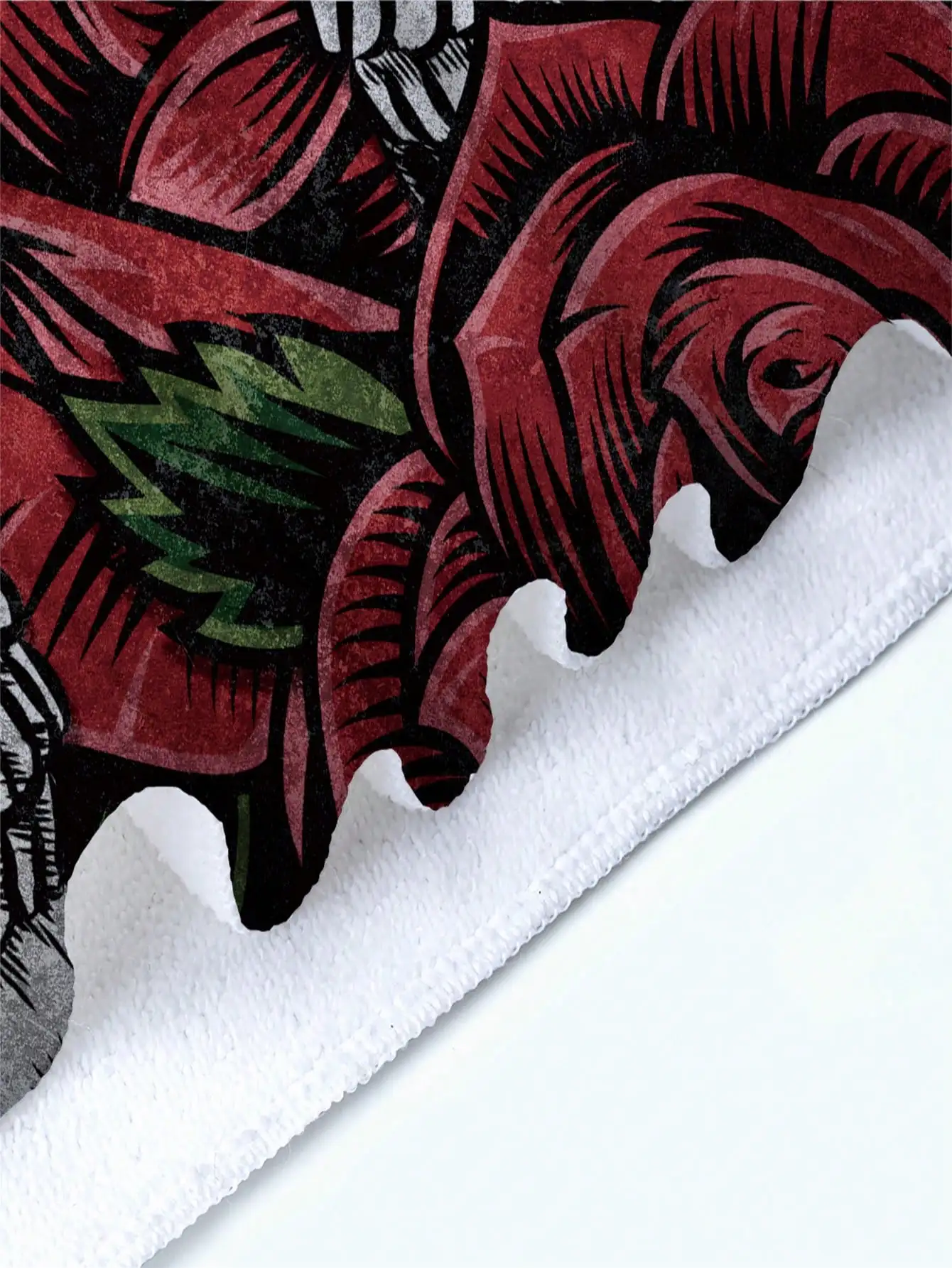 منشفة الشاطئ Rose Skull - كبيرة جدًا من الألياف الدقيقة فائقة الامتصاص وسريعة الجفاف، مثالية لحمام السباحة والشاطئ واليوجا والتخييم