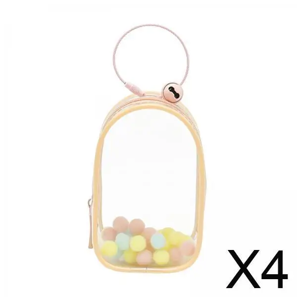 

Миниатюрная дизайнерская сумочка для кукол, прозрачный футляр-брелок из ПВХ, органайзер для коллекции миниатюрных фигурок