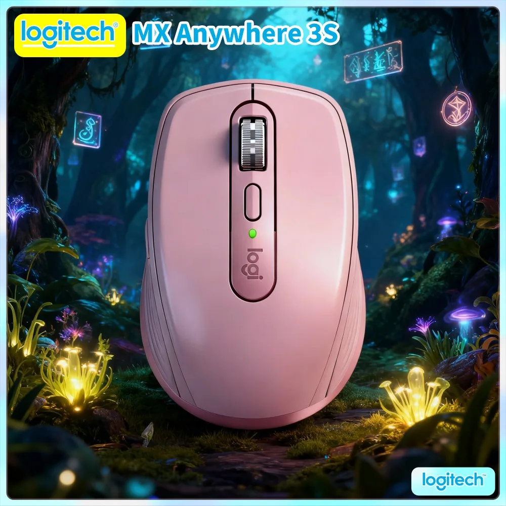 Logitech MX Anywhere 3S Wireless Mouse - 8000 DPI, Magspeed Scroll, Silent Click, Travel-Ready Build For Office Work