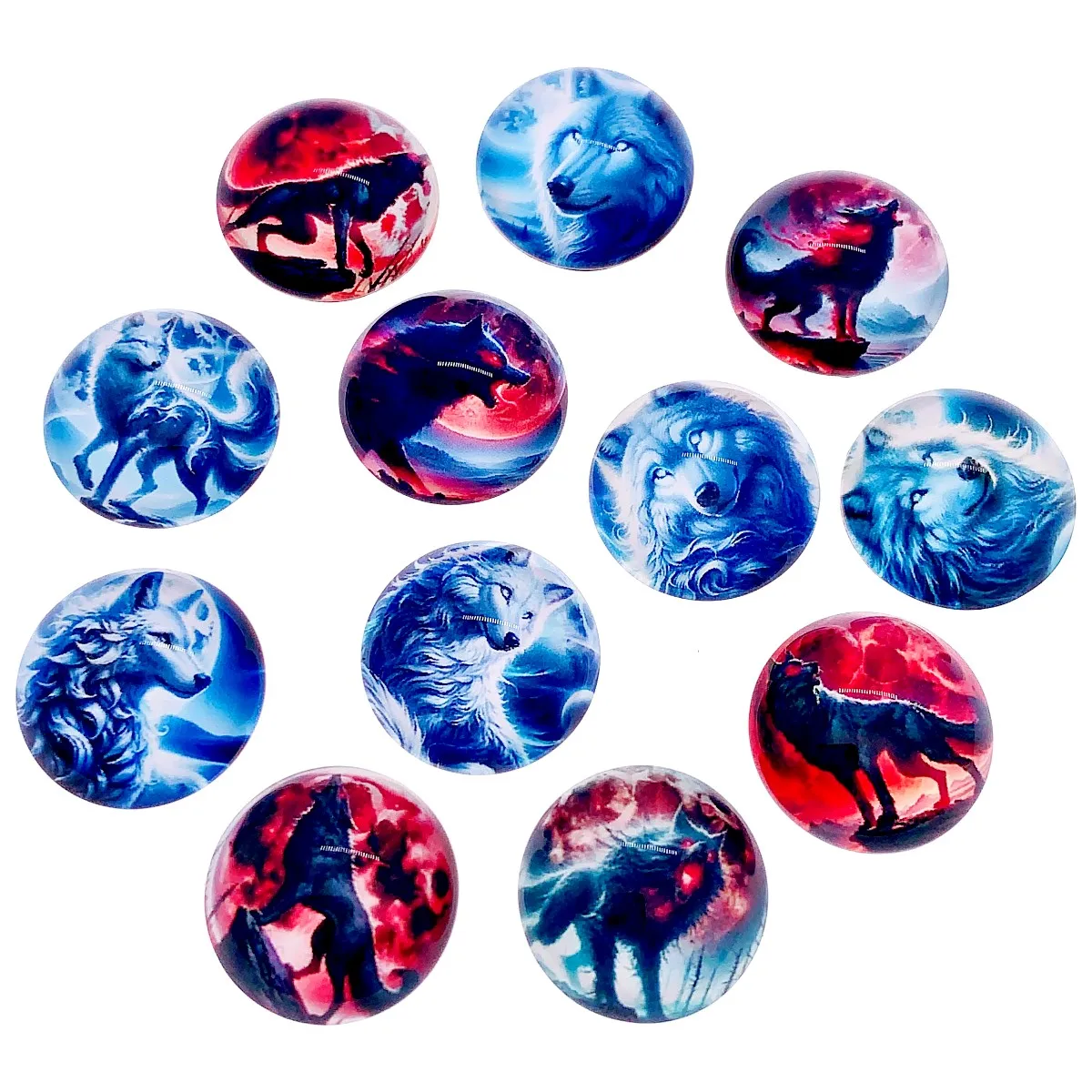 

Onebeading 12 мм, 20 мм, 25 мм, смешанные волки, Круглые Искусственные задние фонарики, аксессуары для самостоятельного изготовления