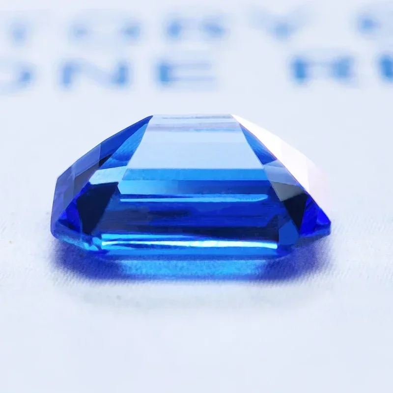 Lab Grown Cobalt Spinel Emerald Cut Blue Demon Color VVS1 Gemstone Charms DIY Jewelry Making Material Selectable AGL Certificate