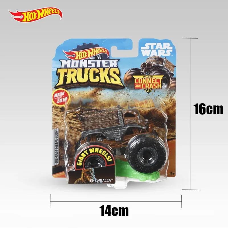 Hot Wheels-coche Monster Truck para niños, fundido a presión juguete Original, vehículo de Pie Grande, agitador de huesos, regalo de cumpleaños, 1/64