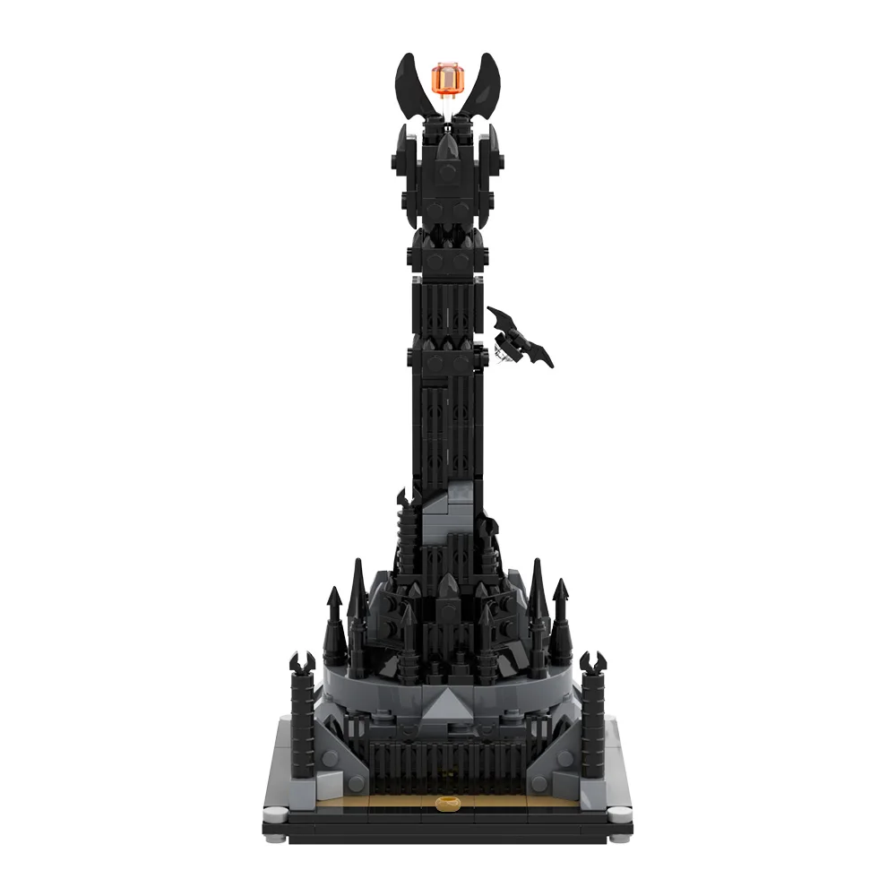 MOC película The Ringss Barads Dur modelo de bloques de construcción Castillo negro arquitectura Mordor Territorio ladrillos juguete ensamblado regalo para niños