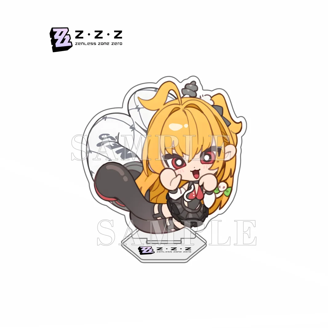 Game Zenless Zone Zero Mini Chibi Acrylic Stand 10CM Remielle Dan/Cissia Figure Model Plate Desk Decor Keychain Gifts