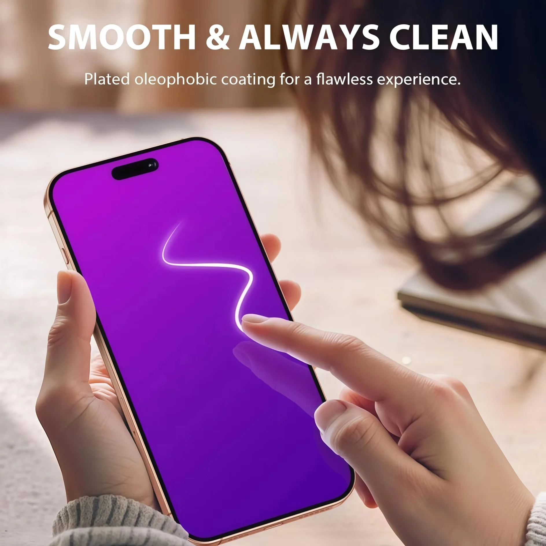 2 Pcs Anti-Blue Full Coverage Tempered Glass Phone Film For Redmi Note14/Note 13/ Note12 Pro ,Anti Blue Light Eye Protection view 4