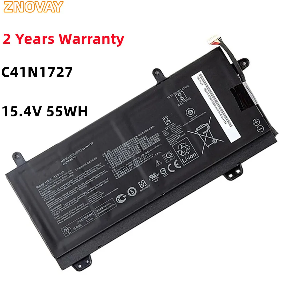 ZNOVAY C41N1727 15.4V 55WH/3605mAh Laptop Battery For ASUS ROG Zephyrus GM501 GM501G GM501GM GM501GS GU501 GU501GM Series