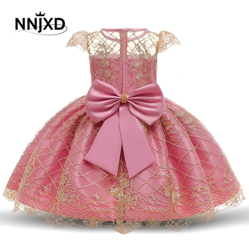 Vintage Embroidery Luxury Party Dresses Girls Floral Elegant Princess Dress Birthday Pageant Formal Gown  Kids Ceremony Costume