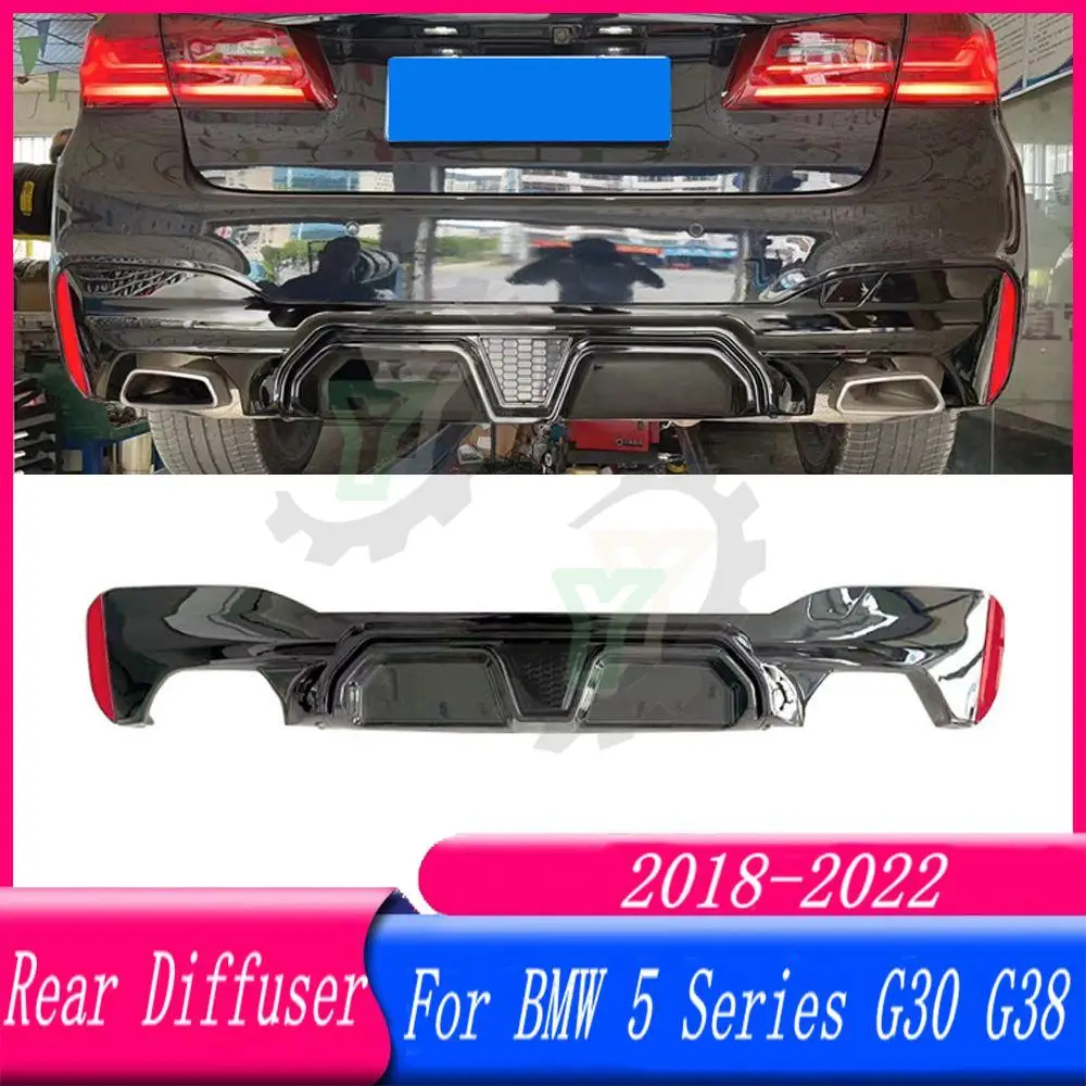 

Car Rear Bumper Diffuser Spoiler Lip Splitter Rear Bumper Lip Protector Guard For BMW 5 Series G30 G38 520i 540i 2018 2019 -2022