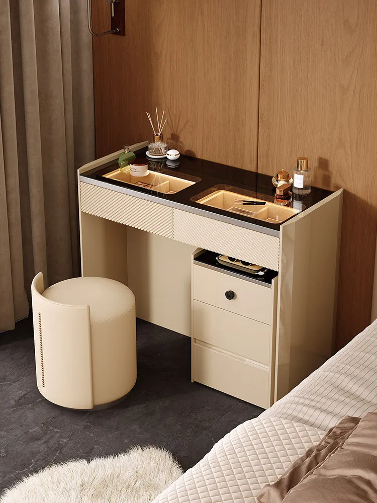 Dresser master bedroom villa liftable desk storage cabinet integrated