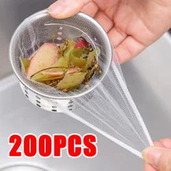 30/200 Uds. Filtro desechable para fregadero de cocina, drenaje de alcantarillado, bolsa de basura antibloqueo, bolsa de malla para fugas de piscina, colador de malla, red de basura para fregadero