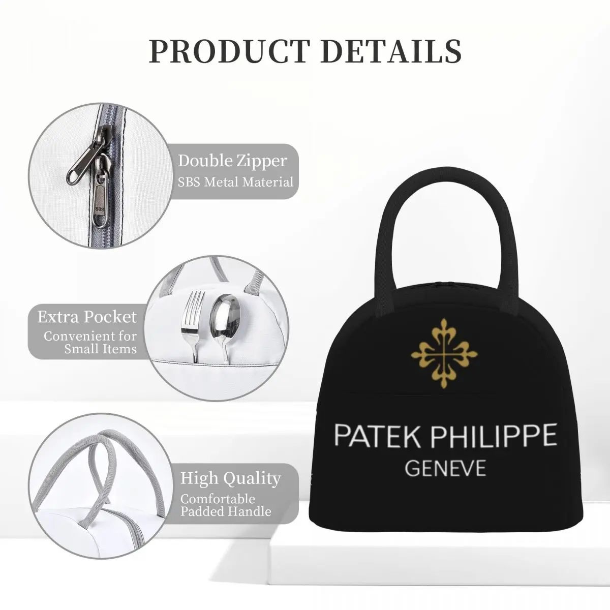 Patek Philippes Insulated Lunch Box Merch Accessories Storage Food Box Ins Style Cooler Thermal Lunch Box