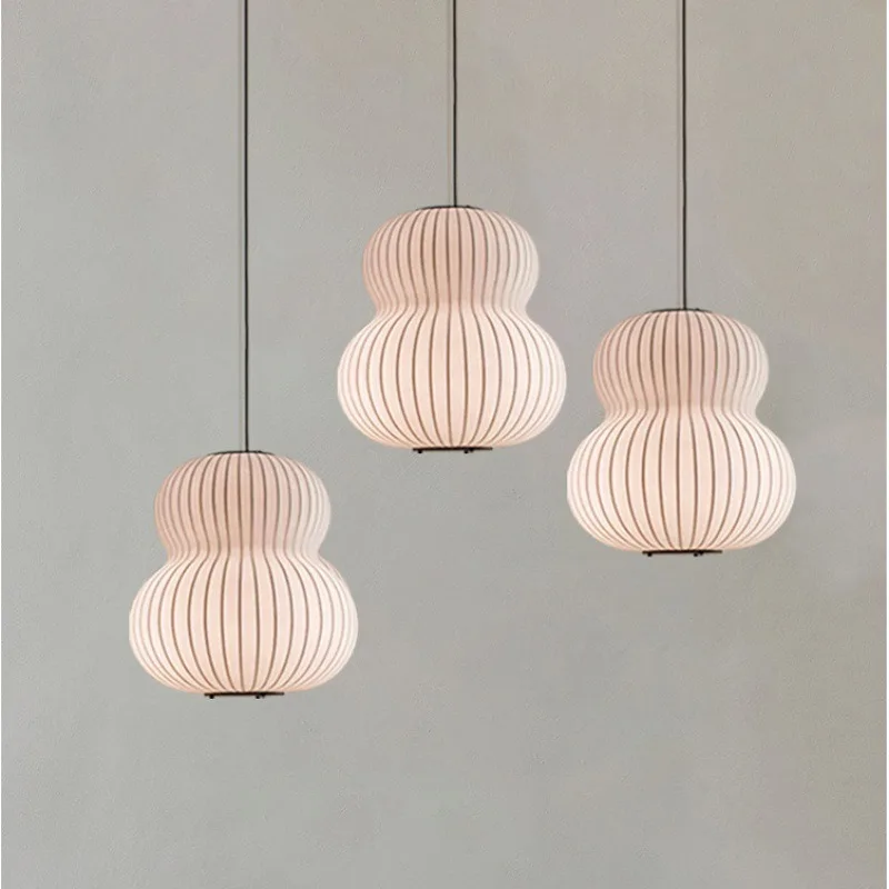 

Japanese Wabi Sabi Retro Fabric Pendant Lights Kitchen Restaurant Tea Room Parlor Homestay LED Suspension Lamps Art Ornaments