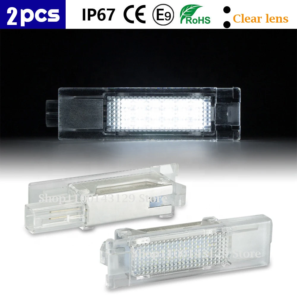 

2Pcs LED Car Side Door Welcome Light Courtesy Lamps For Dodge Challenger 08-20 Fiat 500L 119 500X 334 Punto 12-20 OEM# 60665239