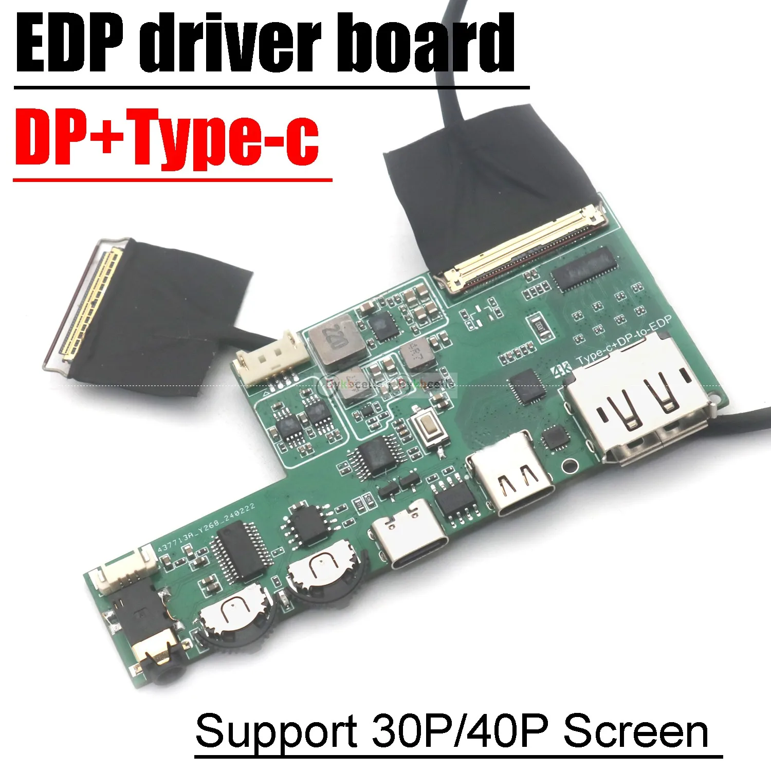 Tipo-c dp para Edp Placa de Driver do Telefone Móvel Computador Tela de Projeção Lcd 2k 165hz 4k 60hz f 30pin 40pin Portátil Display Lcd Led