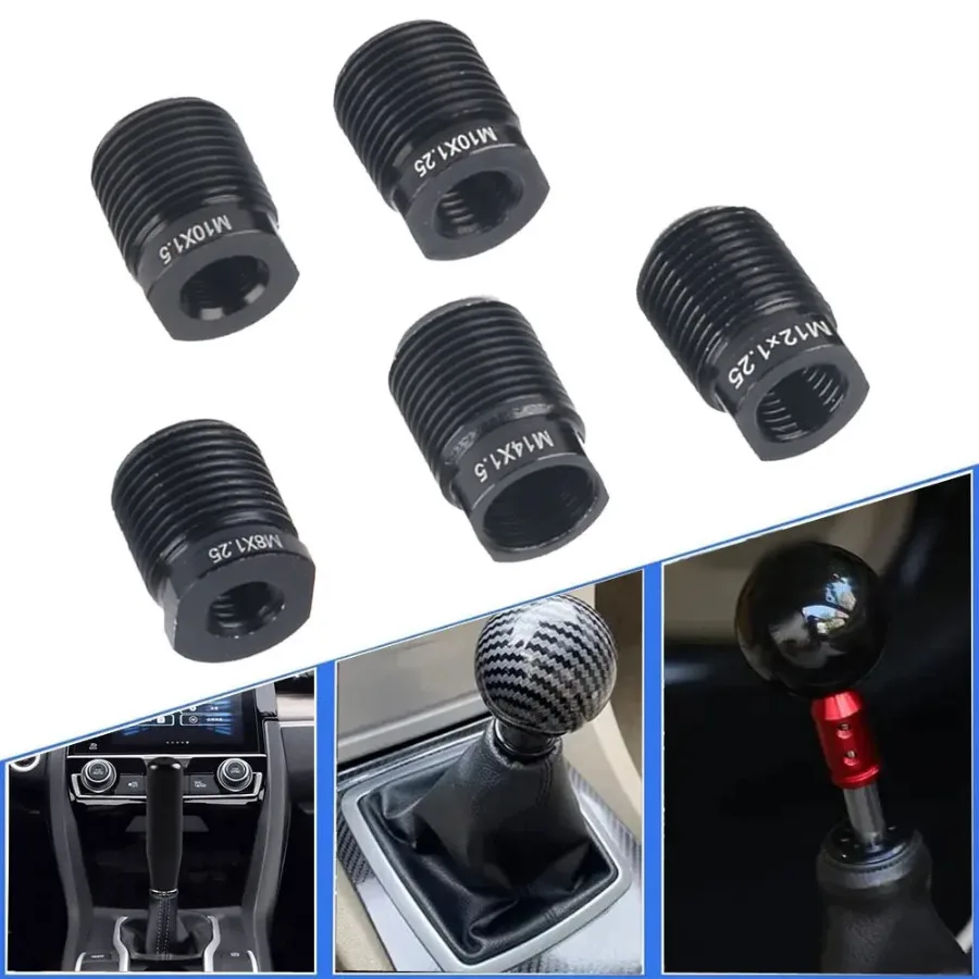 

1Pc Car Universal Interior Aluminum Inside Thread Alloy Gear Shift Knob Adapter M8*1.25/M10*1.25/M10*1.5/M12*1.25/M14*1.5 Knob