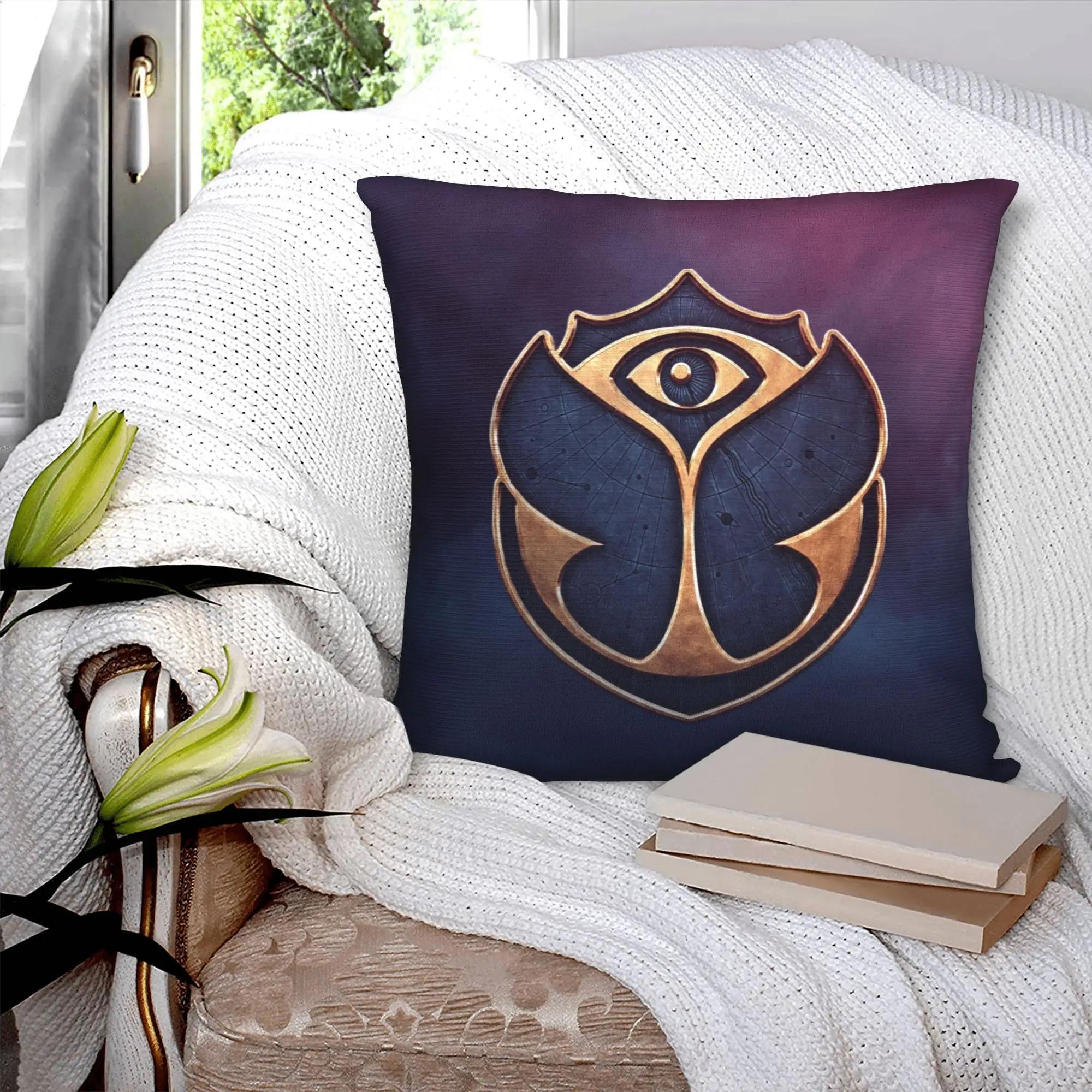 Tomorrowland Throw Pillow Case Sofa Belgian Electronic Dance Music Festival Nordic Cushion Cover Soft Pillowcase